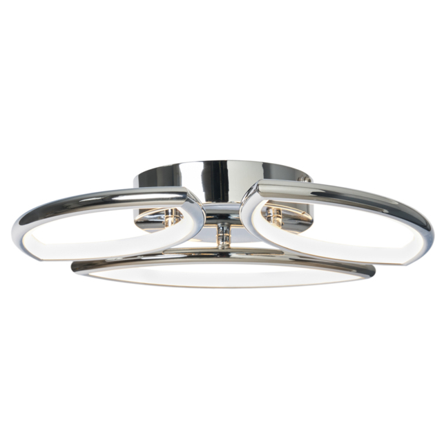 Pestell 3 Light LED Bathroom Flush Ceiling Light - Chrome - image 1