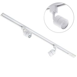 1 metre Track Light Kit with 2 Soho Heads and LED Bulbs - White