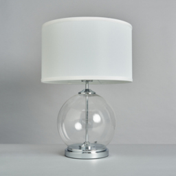 Rhonda Large Globe Table Lamp - Chrome - thumbnail 3