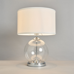 Rhonda Large Globe Table Lamp - Chrome - thumbnail 2
