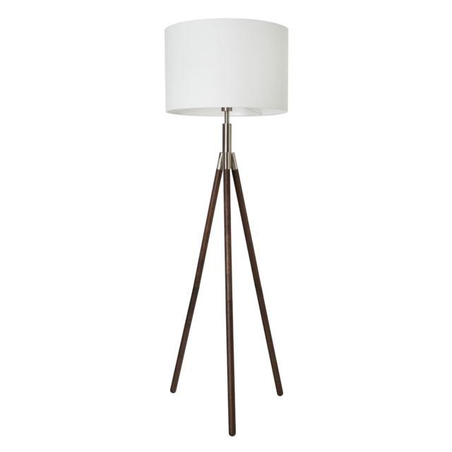 Colson Wooden Tripod Floor Lamp - Dark Brown - image 1