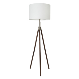 Colson Wooden Tripod Floor Lamp - Dark Brown - thumbnail 1