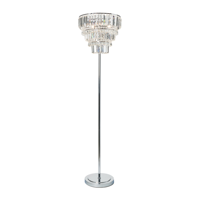 Prism Glass Floor Lamp - Chrome - image 1