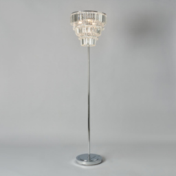 Prism Glass Floor Lamp - Chrome - thumbnail 2