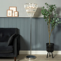 Prism Glass Floor Lamp - Chrome - thumbnail 5