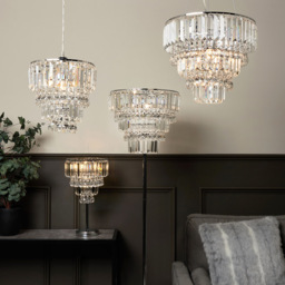 Prism Glass Floor Lamp - Chrome - thumbnail 6