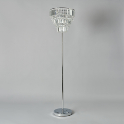 Prism Glass Floor Lamp - Chrome - thumbnail 3