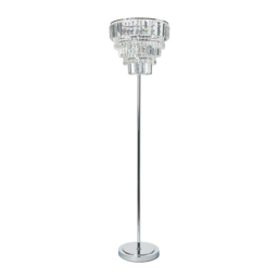 Prism Glass Floor Lamp - Chrome - thumbnail 7