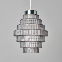 Louisa Glass Easy to Fit Pendant Shade - Smoke - thumbnail 3
