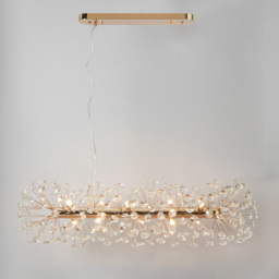 Visconte Scoppio de Stelle 10 Light Oblong Crystal Ceiling Pendant - Gold - thumbnail 2