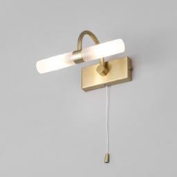 Crista Bathroom Wall Light - Satin Brass - thumbnail 2