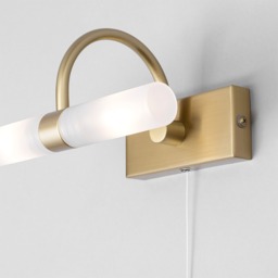 Crista Bathroom Wall Light - Satin Brass - thumbnail 4