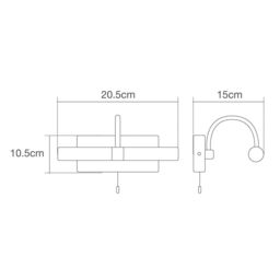 Crista Bathroom Wall Light - Satin Brass - thumbnail 7