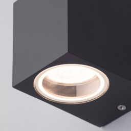 Richmond Outdoor 1 Light Square Modern Style Down Wall Light - Anthracite - thumbnail 4