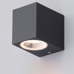 Richmond Outdoor 1 Light Square Modern Style Down Wall Light - Anthracite - thumbnail 2