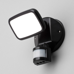 Alma Single 10 Watt LED Outdoor Flood Light with PIR Sensor - Black - thumbnail 2