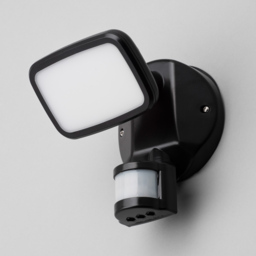 Alma Single 10 Watt LED Outdoor Flood Light with PIR Sensor - Black - thumbnail 3