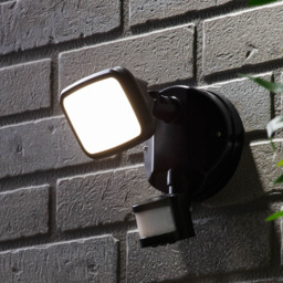 Alma Single 10 Watt LED Outdoor Flood Light with PIR Sensor - Black - thumbnail 5