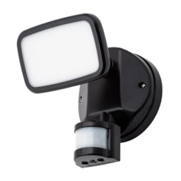 Alma Single 10 Watt LED Outdoor Flood Light with PIR Sensor - Black - thumbnail 1