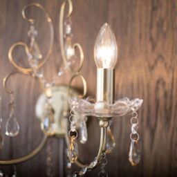 Madonna 2 Arm Wall Light - Antique Brass - thumbnail 2