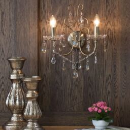 Madonna 2 Arm Wall Light - Antique Brass - thumbnail 5