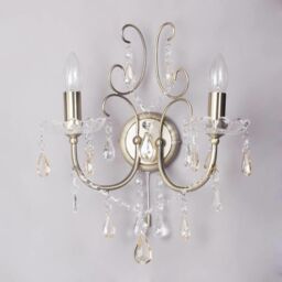Madonna 2 Arm Wall Light - Antique Brass - thumbnail 4