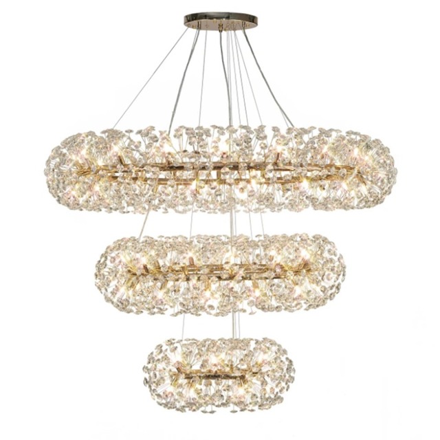 Visconte Scoppio de Stelle 74 Light 3 Tier Crystal Ceiling Pendant - Gold - image 1