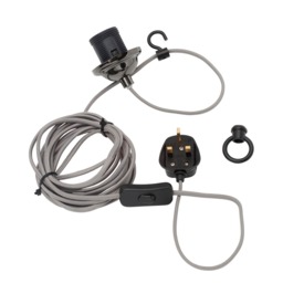 Fresia Plug In Cable Ceiling Pendant Light - Black Nickel - thumbnail 8