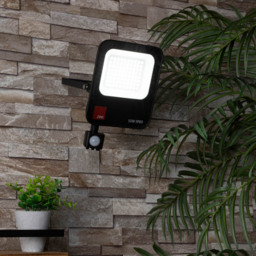 Faulkner 50 Watt LED Outdoor Flood Light with PIR Sensor - Black - thumbnail 5