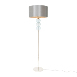 1 Light Ball Stack Floor Lamp with Grey Shade - Blue - thumbnail 1