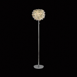 Visconte Maine 3 Light Floor Lamp - Chrome - thumbnail 2