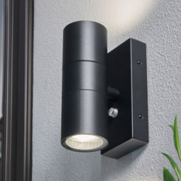 Kenn 2 Light Outdoor Up and Down Wall Light with Photocell - Black - thumbnail 6