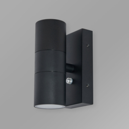 Kenn 2 Light Outdoor Up and Down Wall Light with Photocell - Black - thumbnail 3