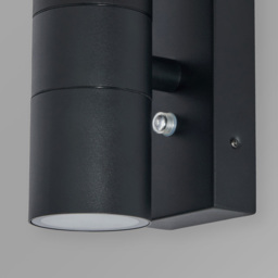 Kenn 2 Light Outdoor Up and Down Wall Light with Photocell - Black - thumbnail 4