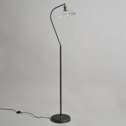 Zeke 1 Light Industrial Style Floor Lamp - Black - thumbnail 3