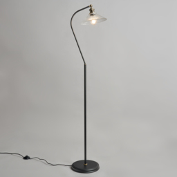 Zeke 1 Light Industrial Style Floor Lamp - Black - thumbnail 2