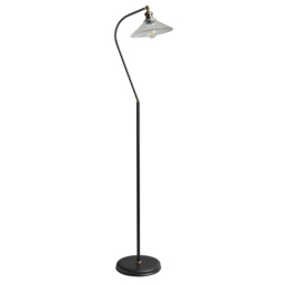 Zeke 1 Light Industrial Style Floor Lamp - Black - thumbnail 5