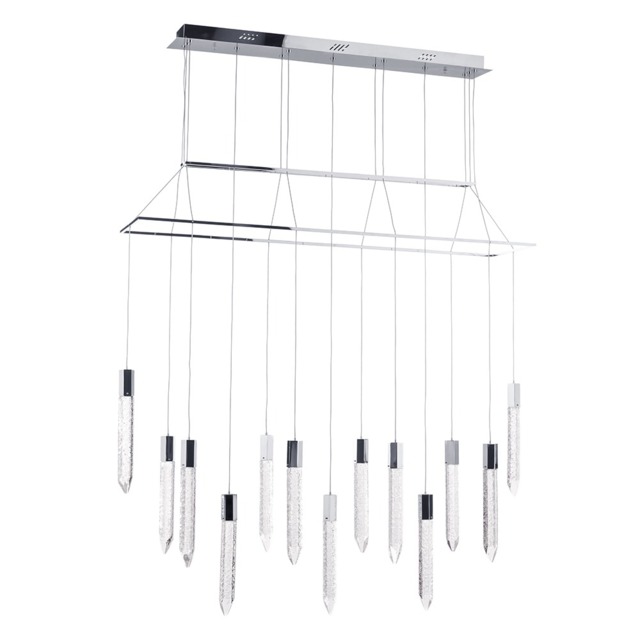 Visconte Krypto-Lampada 13 Light Bar Ceiling Pendant - Chrome - image 1