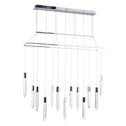 Visconte Krypto-Lampada 13 Light Bar Ceiling Pendant - Chrome