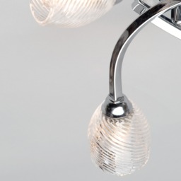 Catri 3 Light Bathroom Flush Ceiling Light - Chrome - thumbnail 5
