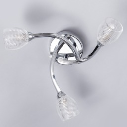 Catri 3 Light Bathroom Flush Ceiling Light - Chrome - thumbnail 3