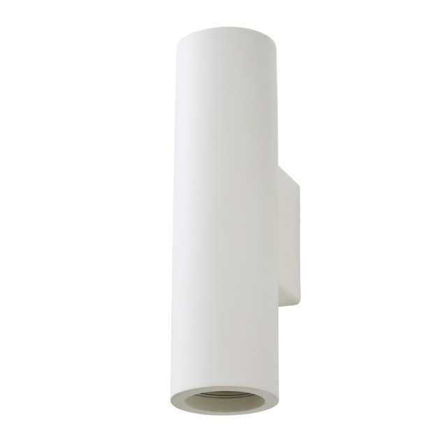 Lomond Paintable Plaster Up and Down Wall Light - White - image 1