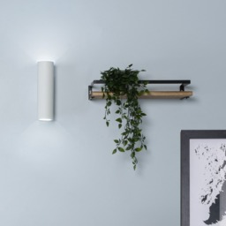 Lomond Paintable Plaster Up and Down Wall Light - White - thumbnail 5