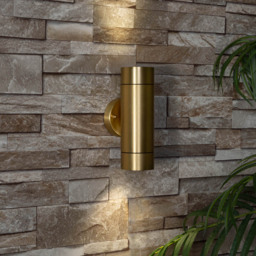Talon Brass 2 Light Up and Down Outdoor Wall Light - Brass - thumbnail 5
