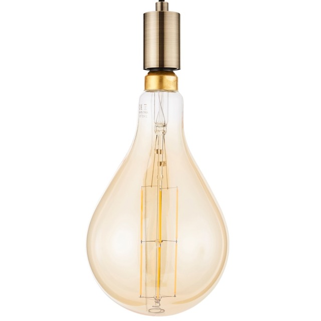 Anton Ceiling Pendant with Oversized Bulb - Antique Brass - image 1