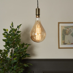 Anton Ceiling Pendant with Oversized Bulb - Antique Brass - thumbnail 7