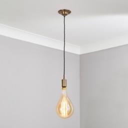 Anton Ceiling Pendant with Oversized Bulb - Antique Brass - thumbnail 2