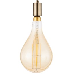 Anton Ceiling Pendant with Oversized Bulb - Antique Brass - thumbnail 1