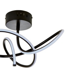 Glow Whirly Semi Flush Ceiling Light - Matte Black - thumbnail 6