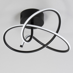 Glow Whirly Semi Flush Ceiling Light - Matte Black - thumbnail 3
